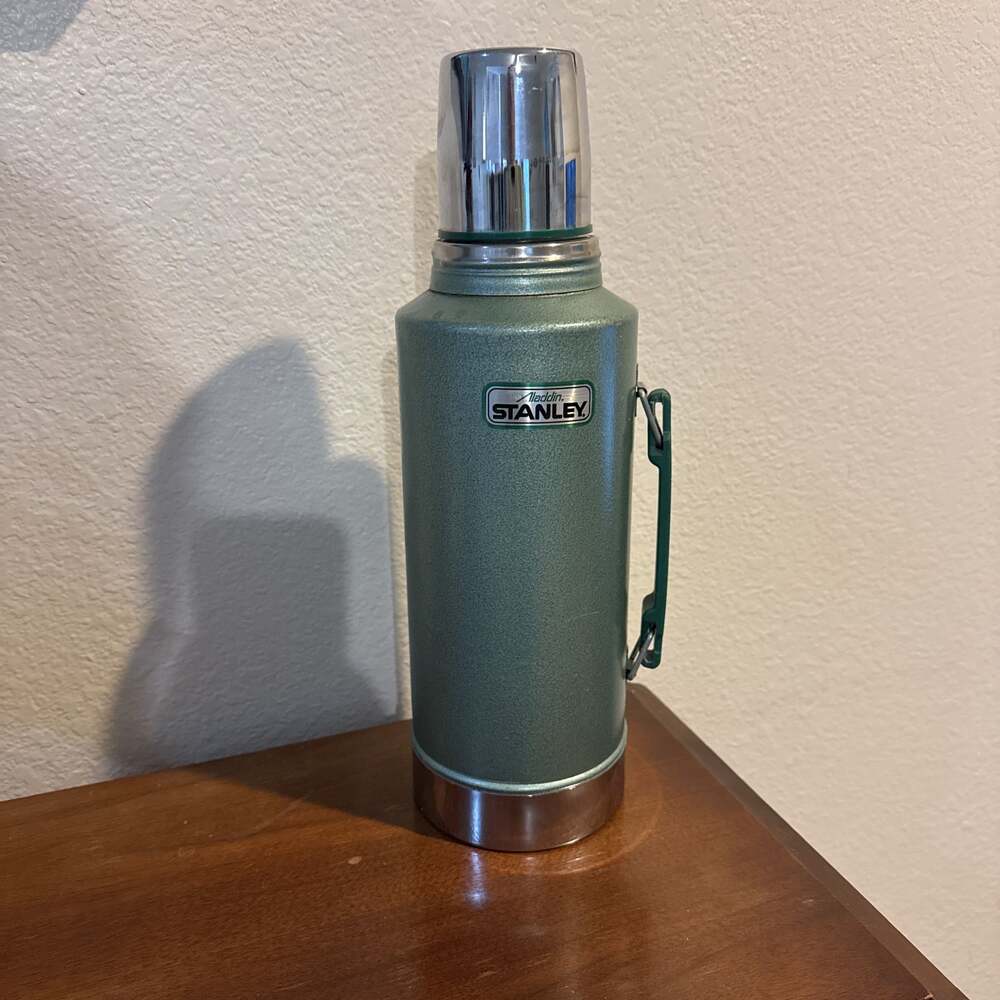 Vintage Aladdin Stanley Green Thermos RH94 A-944DH 1 Quart Made in USA